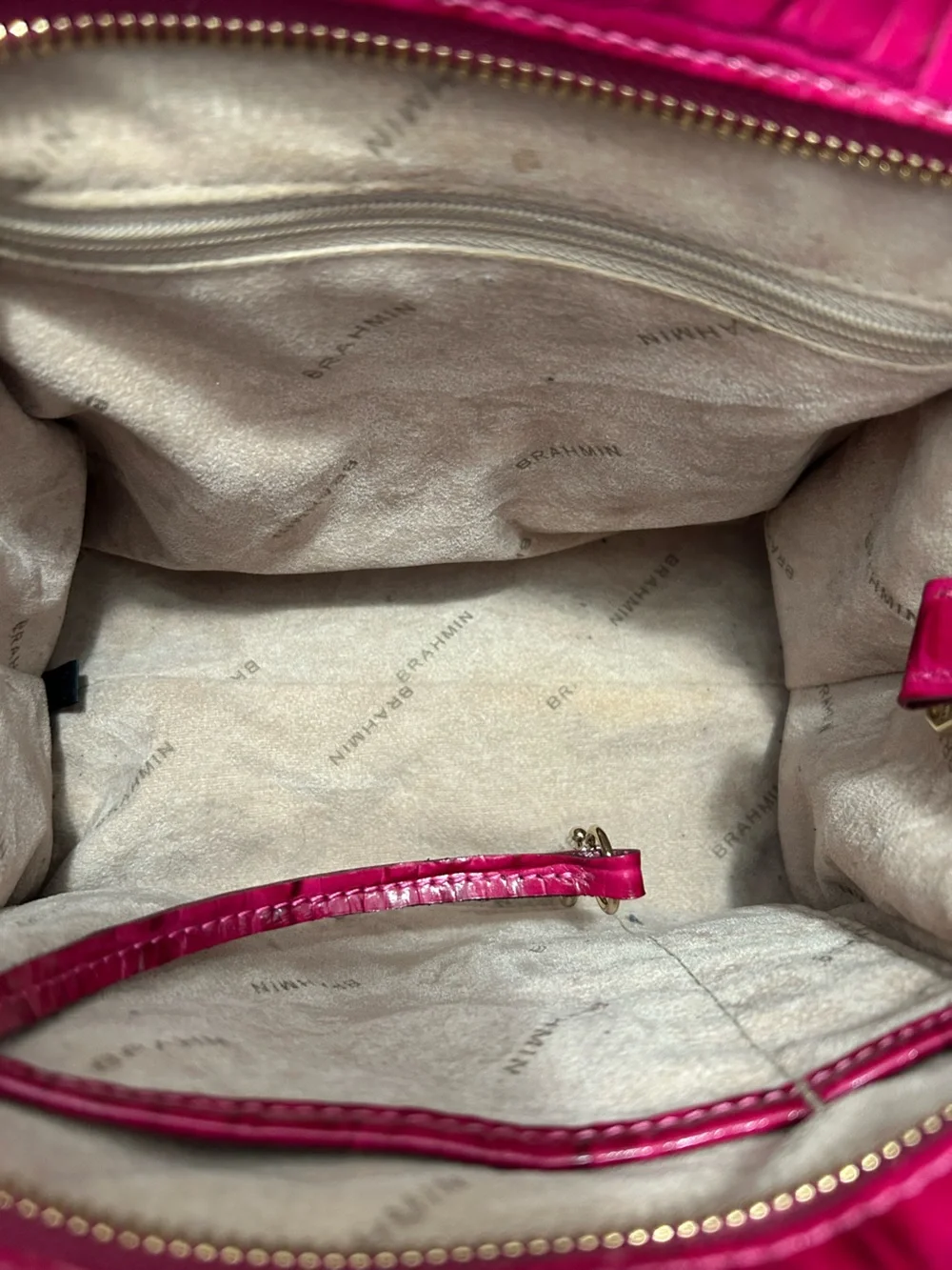 Brahmin La Scala Mini Priscilla Satchel Fuchsia Pink